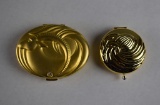 Lot of Two Estee Lauder Compacts, Impala & Swirl Patterns
