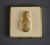 Pineapple Motif Handbag Mirrors & Pill Box