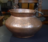 Very Nice Hand Hammered Large Copper Vessel