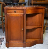 Unique Vintage Side Curio Cabinet with Speaker Grill on Side