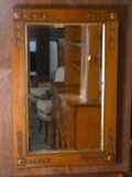 Lovely Vintage Ormolu Mounted Tiger Maple Wall Mirror