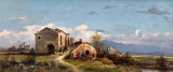 Franz Schreyer (German 1858-1936) Landscape, Oil on Canvas, Signed Lower Right