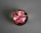 Beautiful 2.5” Diam. Pink Rose Buds Glass Paperweight