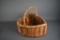 Heart Shaped Wicker Basket w/ Handle