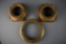 Lot of Three Gilt Metal Bowl Display Stands
