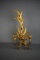 Pretty Gilt Wood 21.5” H Two Candle Wall Sconce