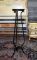 Gilt & Black Wrought Metal Plant Stand