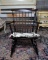 Handsome Dark Stained Windsor Bedroom Size Rocking Chair