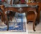 Queen Anne Style Sofa Table with Carved Basket Motif