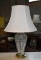 Nice Crescent Brass Crystal Table Lamp