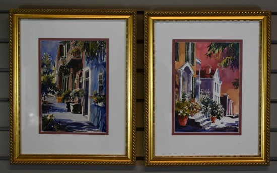 Pair of Nicely Framed Victoria Platt Ellis Charleston SC Prints