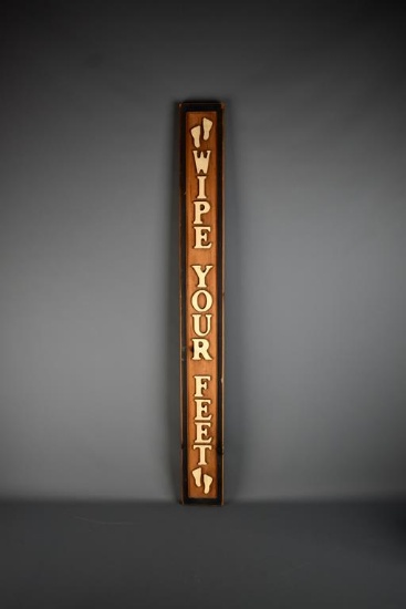 “Wipe Your Feet” Wall Decor Plaque, 38 x 4” W