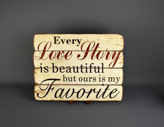 “Love Story” Wall Decor Plaque, 14.5” x 18.5” W