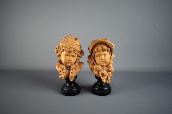 Pair of Vintage Borghese Decor Sculptures based on E. Guillemin Quai Jemmapes, Circa 1880