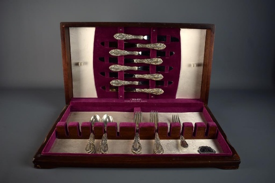 Towle “King Richard” 1932 Sterling Silver Flatware, 25 Pieces, with Vintage Storage Case
