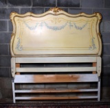 Fine Karges Furniture (Evansville, IN) Elegantly Decorated Queen Bed Headboard (7, 11 & 12 Match)