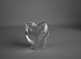 Blenko Handmade 4” H Crystal Heart Vase