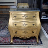 Charming Diminutive Bombe Chest Nightstand