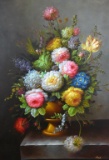 Beautiful Floral Still Life, Oil on Canvas, Signed “Mark” Lower Right