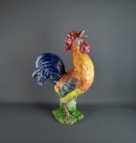 Large Vietri Ceramic 22.5” H Rooster Figurine, Made in Italy