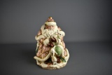 Fitz & Floyd 10” H Ceramic “Snowy Woods Santa” Cookie Jar