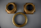 Lot of Three Gilt Metal Bowl Display Stands