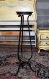 Gilt & Black Wrought Metal Plant Stand