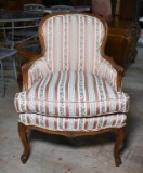 Exquisite Carved Walnut & Upholstered Armchair (Lots 35 & 36 Match)