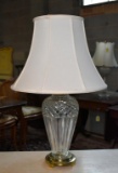 Nice Crescent Brass Crystal Table Lamp