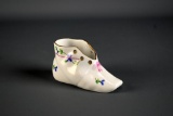 Herend Hungary Hand Painted Porcelain “Blue Garland” 4” L Baby Shoe