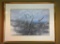 Seagulls by E. Shannon Moore Signed Print in Gilt Metal Frame