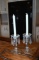 Pair of 8” H Crystal Candlesticks w/ Lusters