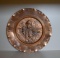 Vintage Cuivre Veritable 13” Diam. Copper Decor Plate, France, Seaman Subject
