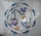 Colorful 15” Diam. Glass Platter, Fish Theme