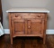 Antique Piedmont Furniture Co. Dry Sink Converted Nightstand with Stone Top