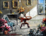Framed Contemporary Signed Painting, Impressionist Still Life, Oil on Canvas, Signed Lower Left