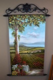Hand Painted Tuscan Countryside Wall Hanging Decor