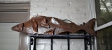 Handcrafted 35” L Hanging Metal Fish Sculpture by Erik Olsen