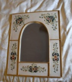 Hand Painted Dome Shaped Accent Wall Mirror