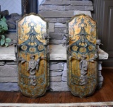 Pair of Decorative Chinoiserie Wall Plaques by Castilian