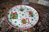 Charming 14” Diam. Round Christmas Platter