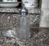 Antique Pressed Glass Syrup Jug