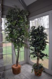 Pair of Faux Potted Trees