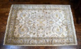 Lovely Ivory, Gray & Gold Hand Knotted Persian Style Wool Area Rug
