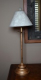 Buffet Style Gilt Column Lamp