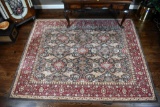 Capel Wool & Silk “Burma Silk--Emperor's” Loden Red & Green Rug