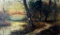 Raphael? (Late 19th – Early 20th C.) Woods/Stream Landscape, Oil on Canvas, Signed Lower Right