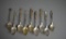 Nine Native American Themed Sterling Silver Souvenir Spoons, 210 g