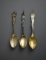 Three South Dakota Sterling Silver Souvenir Spoons, 51 g