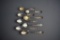 Eight Washington DC Sterling Silver Souvenir Spoons, 129 g